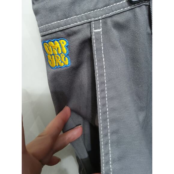 EMPYRE ultra wide leg cargo pants sz 33 skater Grey reinforced knee/bum grunge - Picture 8 of 12